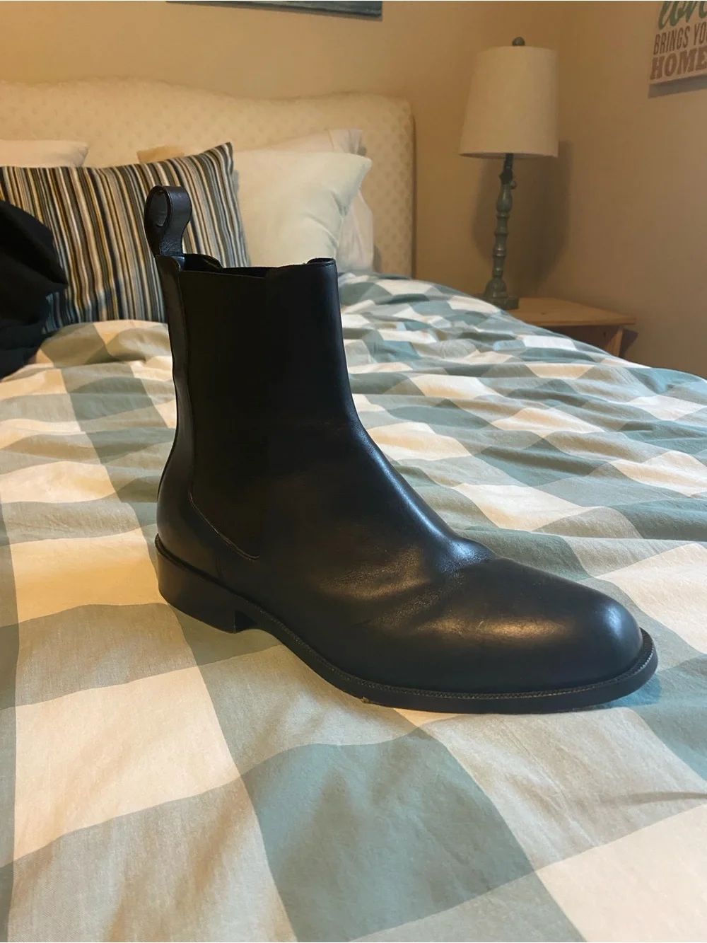 Dries Van Noten Black Leather Chukka Boots